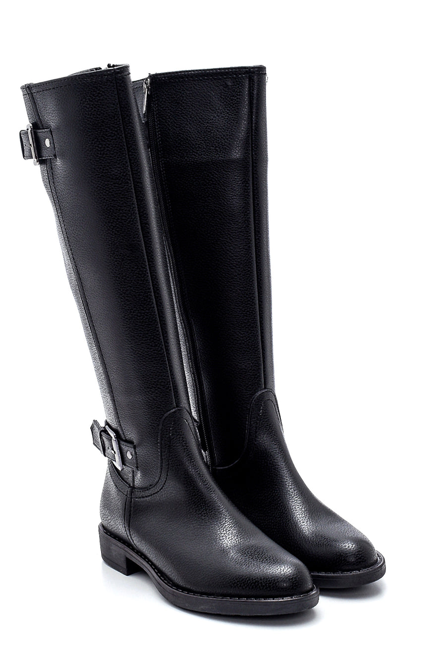 Women's Zipper Detailed Buckle Boots