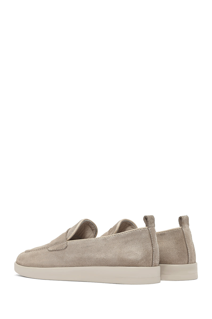 Women's Beige Suede Leather Loafer