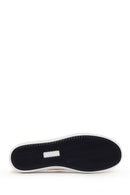Woman Cream Strappy Leather Ballet Flat | Derimod