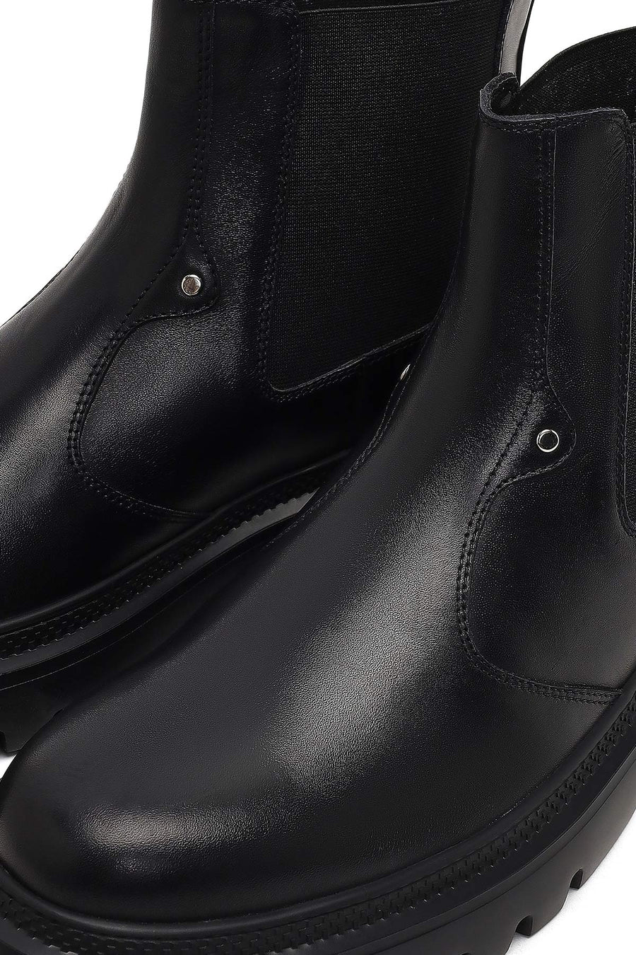 Men's Black Leather Chelsea Boot