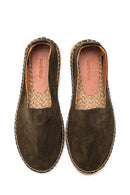 Men's Leather Suede Espadrilles | Derimod