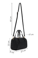 Woman Black Long-Strap Printed Shoulder Bag | Derimod