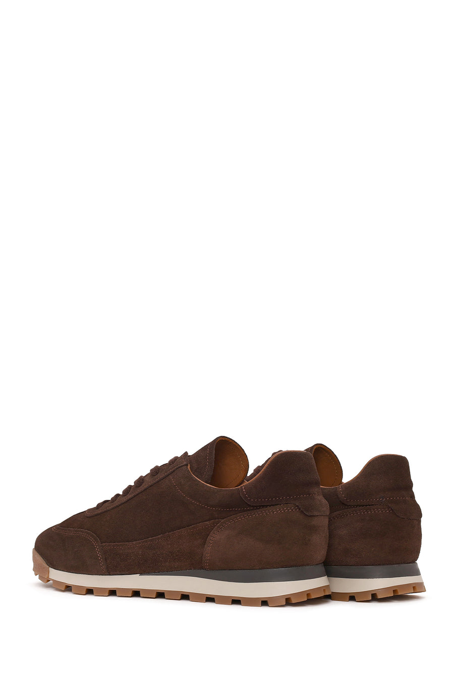 Male Brown Lace-up Suede Leather Sneaker