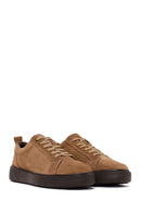 Male Brown Lace-Up Thick-Soled Suede Leather Sneaker | Derimod