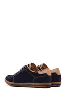 Erkek Lacivert Nubuk Deri Sneaker | Derimod