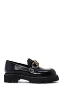Kadın Siyah Rugan Deri Tokalı Casual Loafer | Derimod