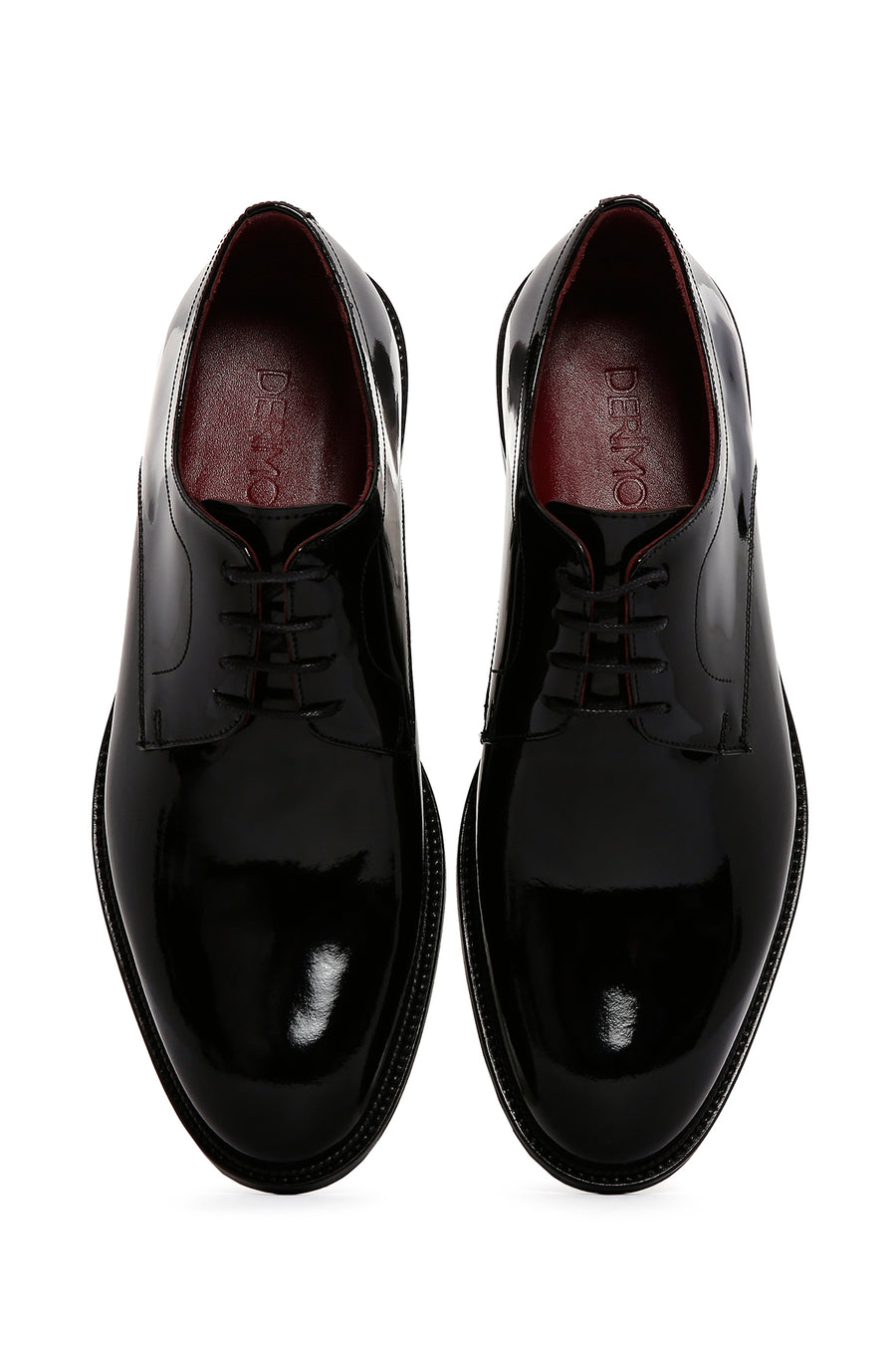 Men's Black Laced Patent Leather Classic Shoes