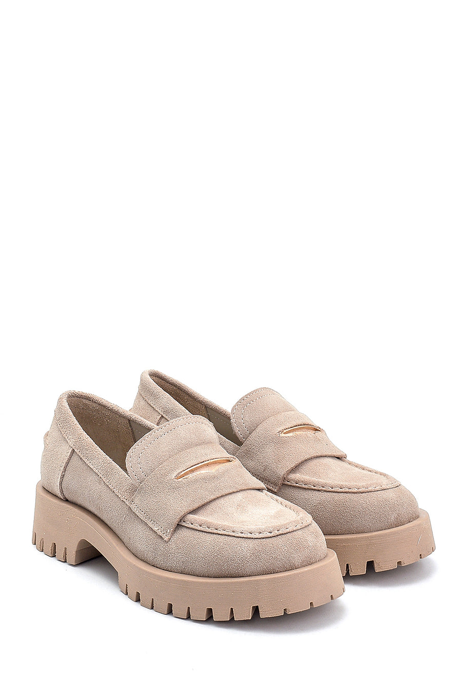 Women's Suede Leather Thick Soled Loafer