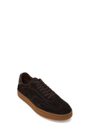 Male Brown Lace-Up Thick-Soled Suede Leather Sneaker | Derimod