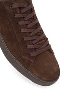 Male Brown Lace-Up Suede Leather Sneaker | Derimod