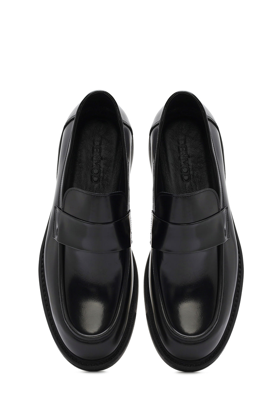 Men's Black Leather Casual Loafer