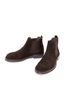 Men's Brown Suede Leather Chelsea Boots | Derimod