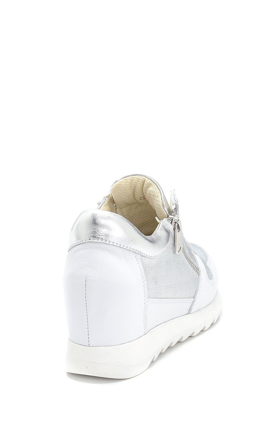 Kadın Deri Fermuar Detaylı Sneaker