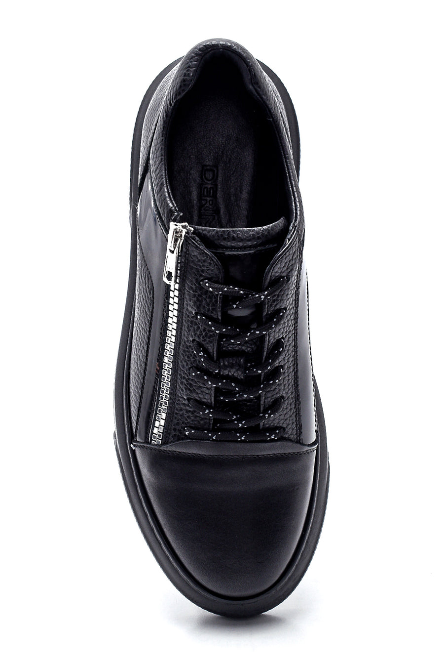 Erkek Deri Fermuar Detaylı Sneaker