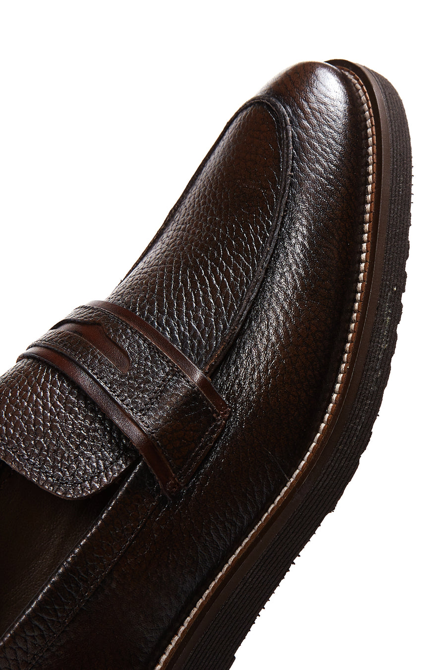 Erkek Kahverengi Deri Casual Loafer