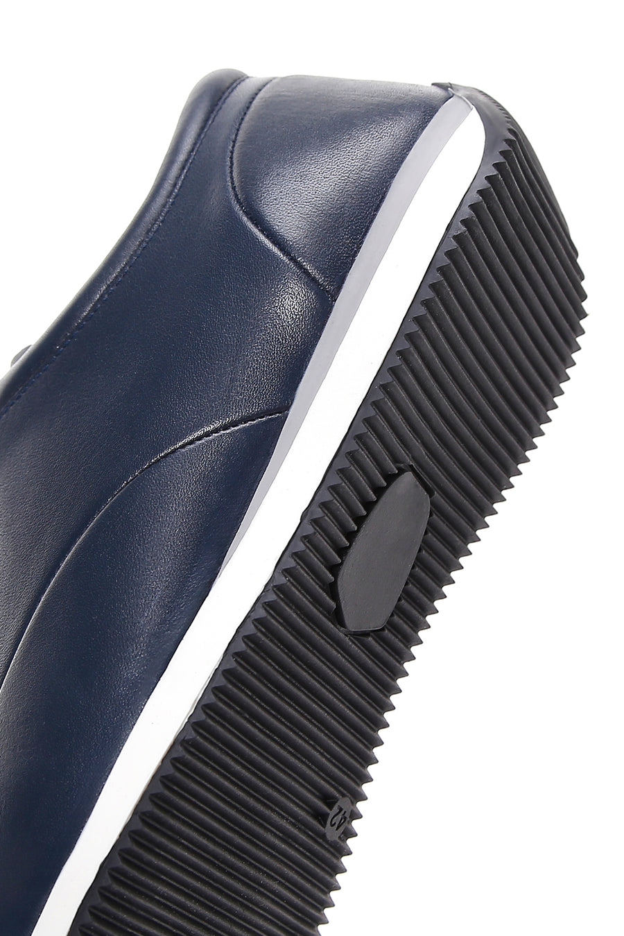 Erkek Lacivert Deri Sneaker