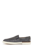 Erkek Gri Süet Deri Casual Loafer | Derimod