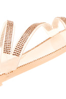 Women's Pink Jelly Transparent Stone Flat Slippers | Derimod