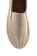 Men's Beige Suede Leather Espadrille | Derimod