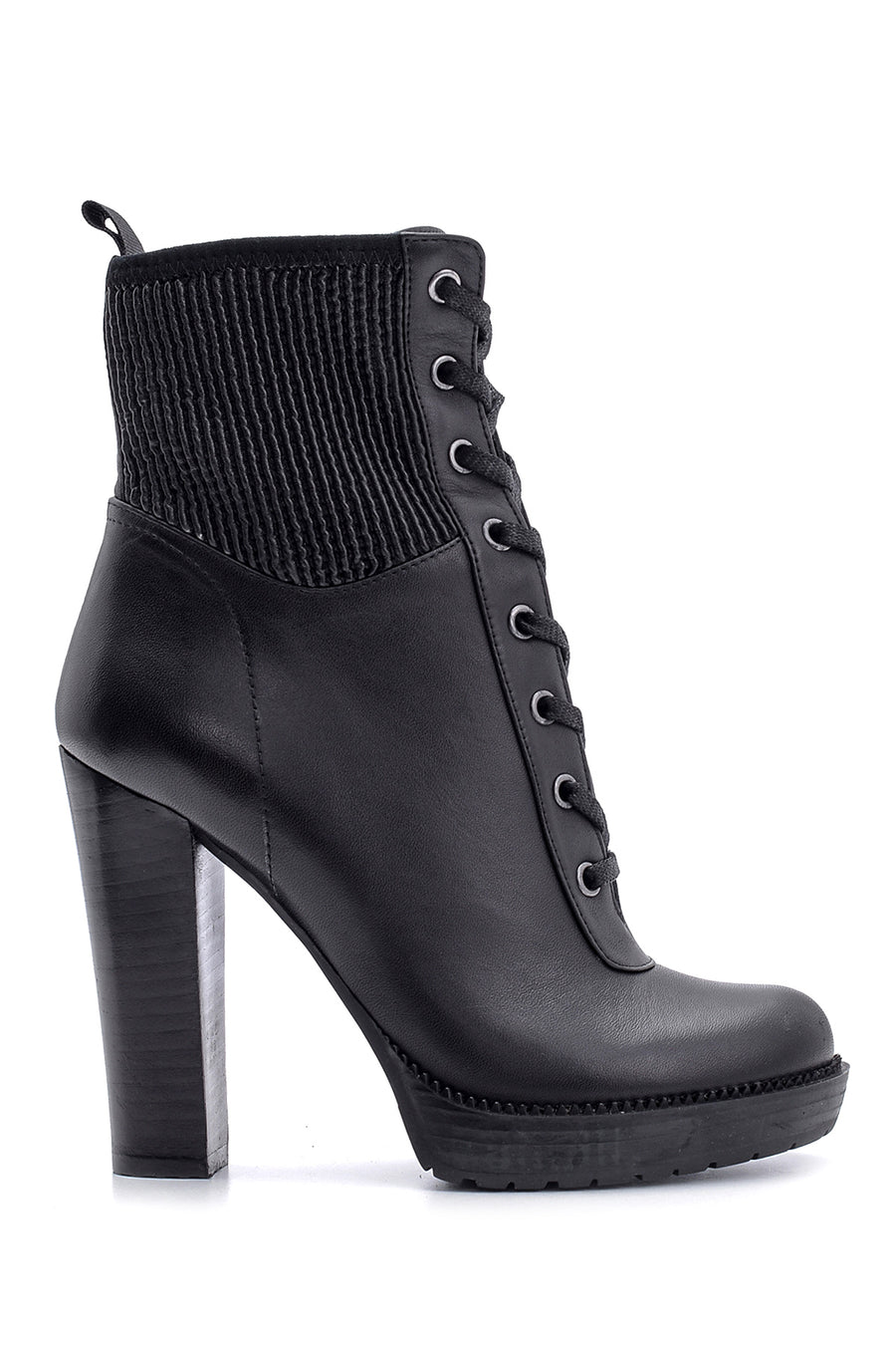 Women's Leather Heeled Boots 19WFD167218 | Derimod