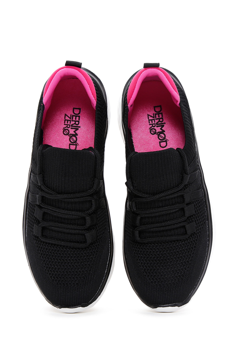 Women's Black Fabric Sneaker