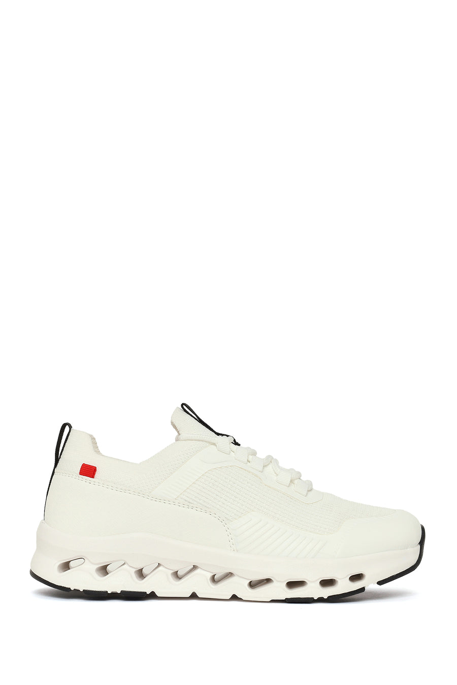 Derimod Zero Woman White Thick-Soled Lace-Up Fabric Sneaker 26PFE49566F | Derimod
