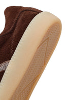 Women's Brown Lace-up Suede Leather Sneaker | Derimod