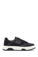 Erkek Siyah Kalın Tabanlı Bağcıklı Deri Sneaker | Derimod