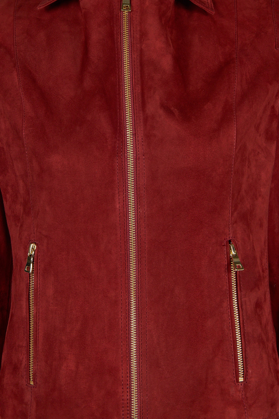 Lara Woman Burgundy Short Suede Jacket