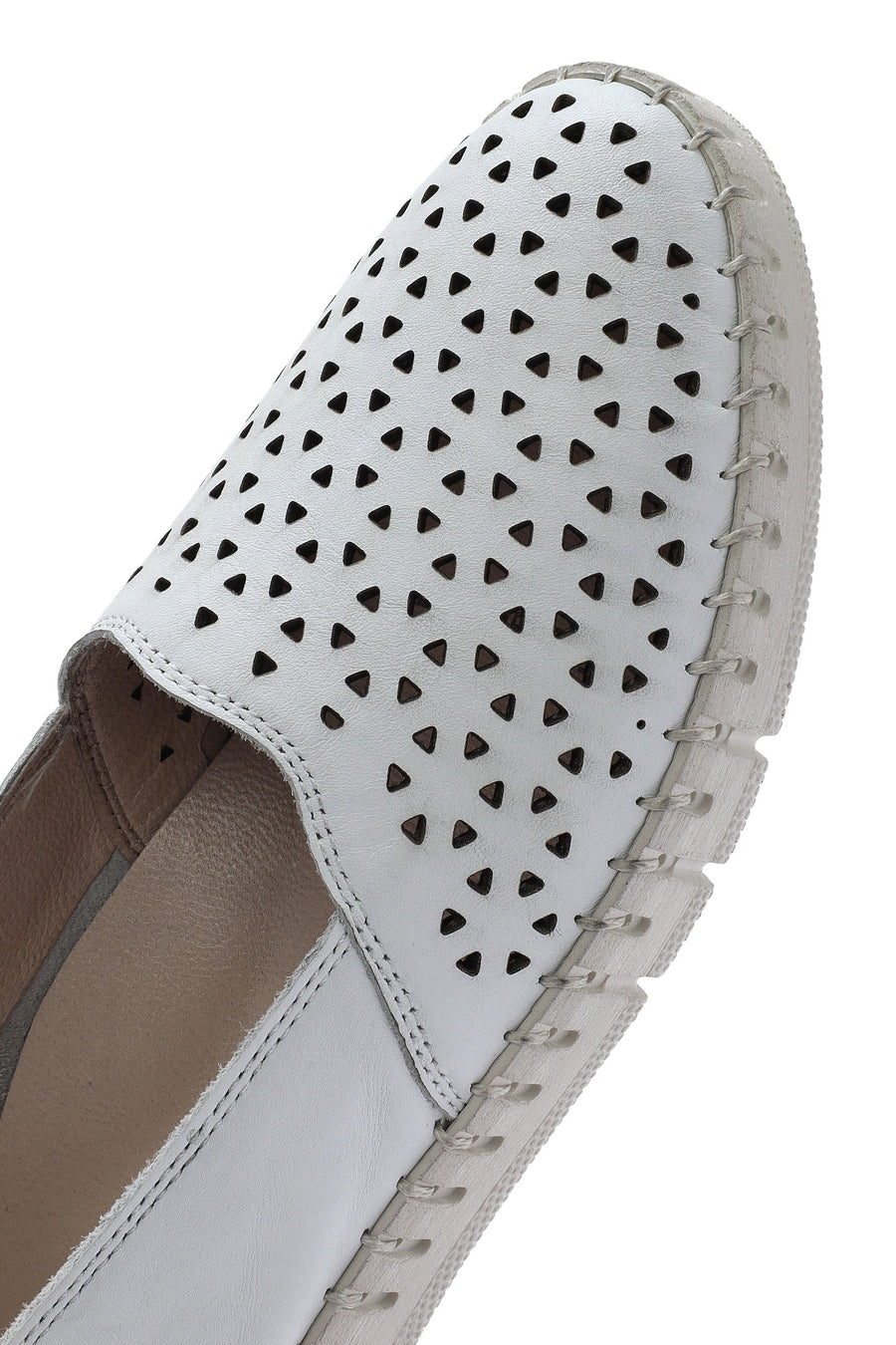 Kadın Beyaz Deri Comfort Loafer