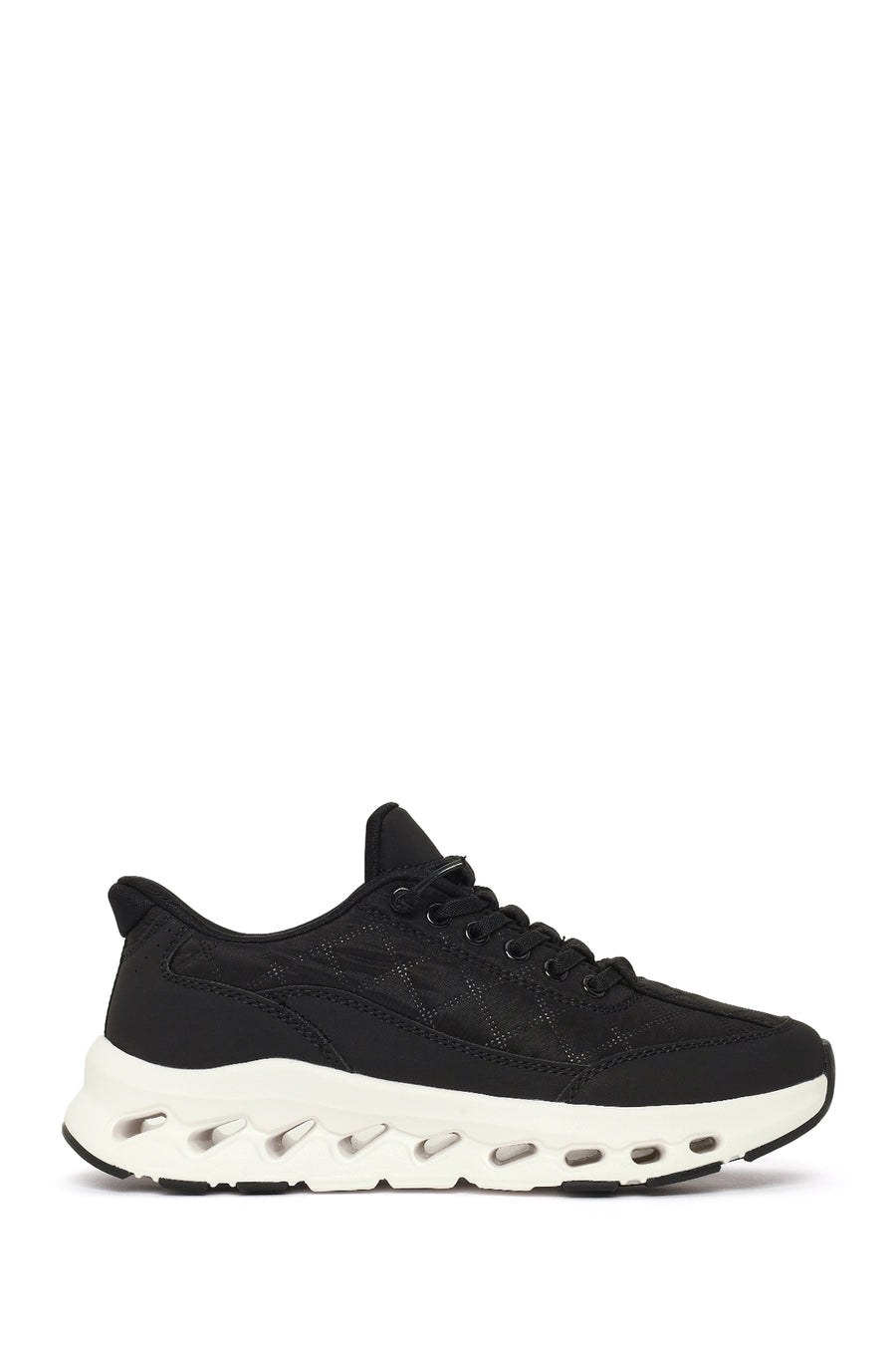 Woman Black Lace-Up Thick-Soled Sneakers 26PFE496014 | Derimod
