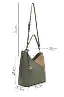 Woman Green Shoulder Bag with Short and Long Straps | Derimod