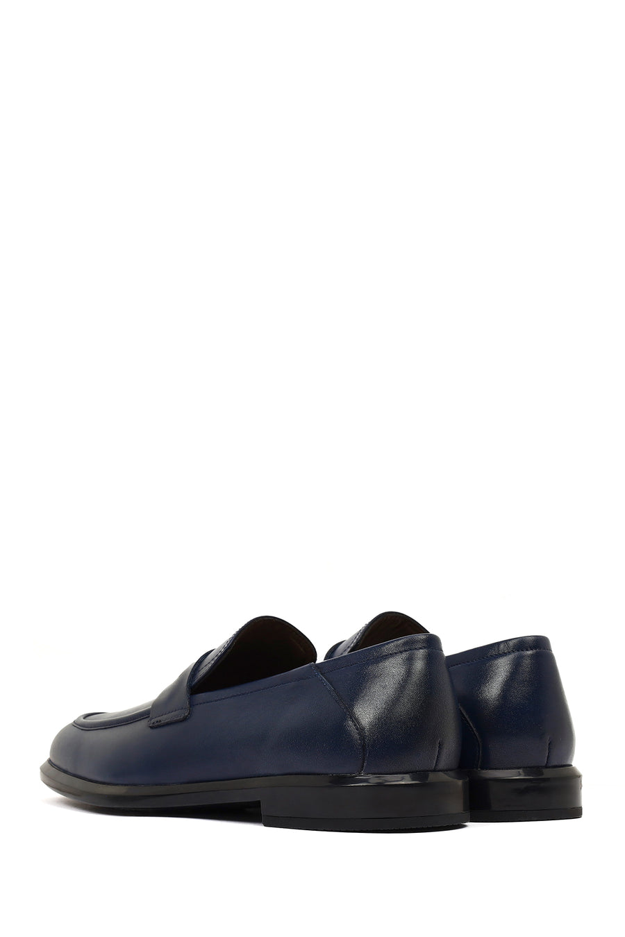 Erkek Lacivert Deri Casual Loafer