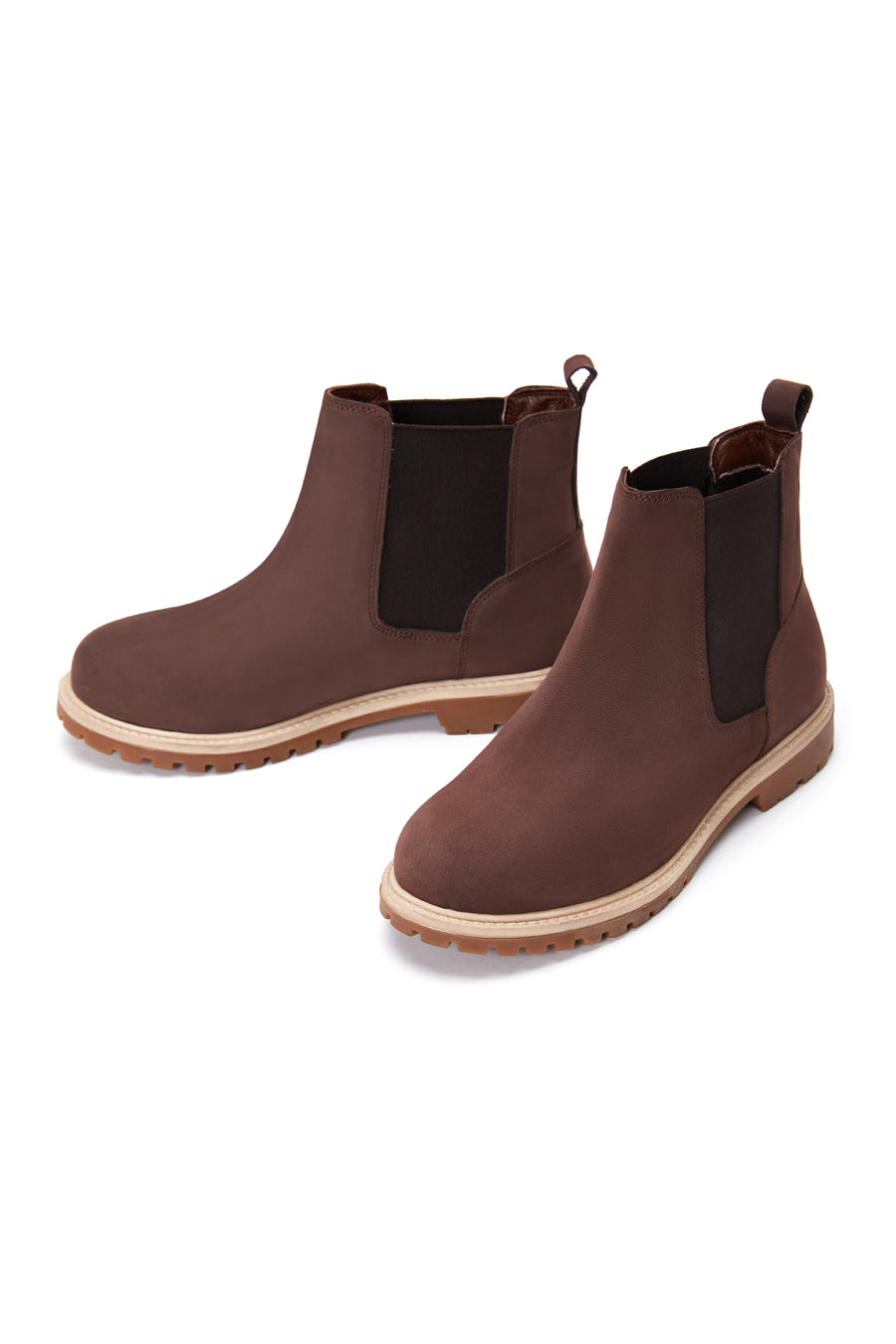 Kadın Kahverengi Nubuk Deri Chelsea Bot