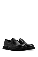 Erkek Siyah Deri Klasik Loafer | Derimod