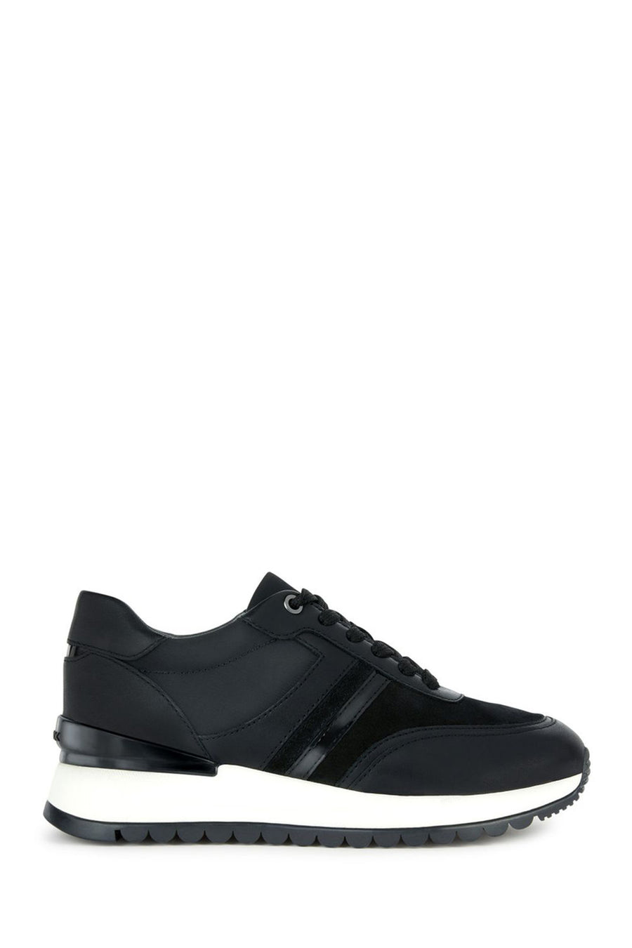 Geox Kadın Siyah Desya Deri Kalın Topuklu Bağcıklı Sneaker D3500A08522C9997 | Derimod