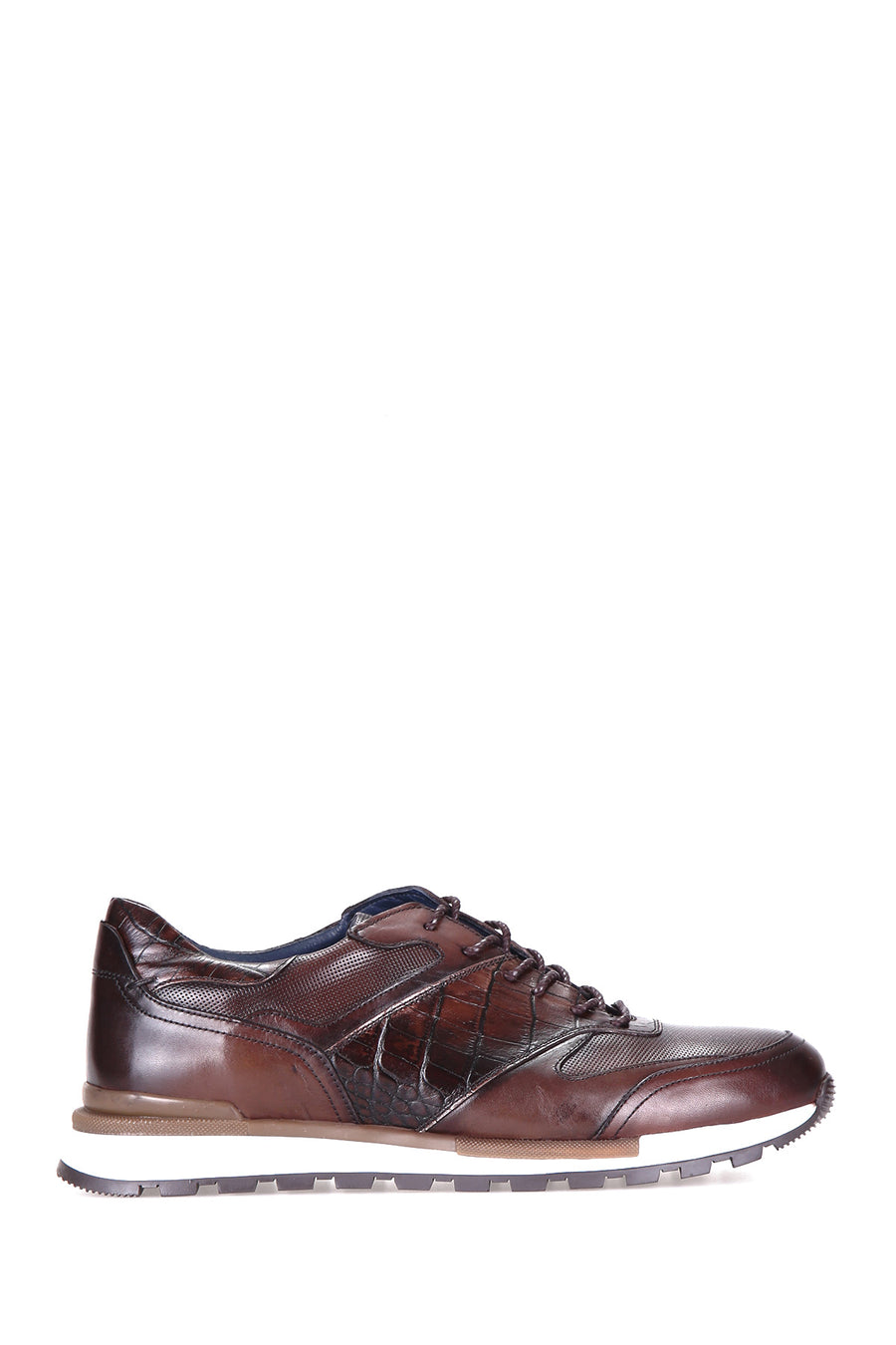 Kroko Desenli Erkek Deri Sneaker 18WFD323318 | Derimod