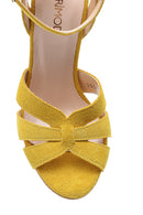Women's Suede Leather Heeled Sandals | Derimod