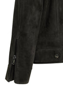Patrick Men's Grey Suede Leather Jacket | Derimod