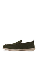 Male Khaki Nubuck Leather Loafer | Derimod