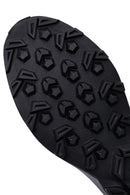Men's Black Thick Sole Leather Casual Sneakers | Derimod