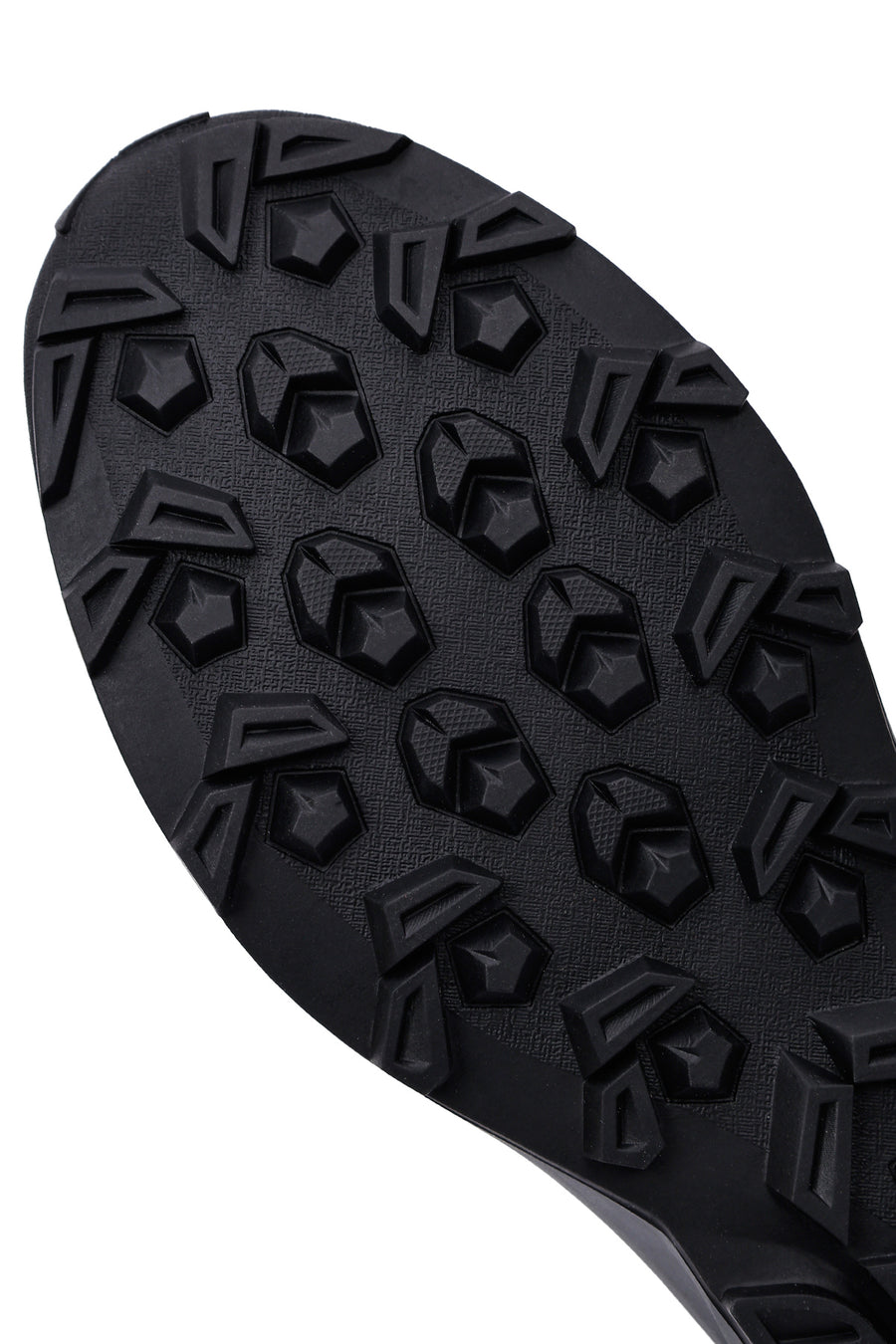 Men's Black Thick Sole Leather Casual Sneakers