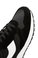 Erkek Siyah Bağcıklı Deri Sneaker | Derimod