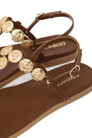 Woman Brown Buckled Flip-Flop Sandal | Derimod