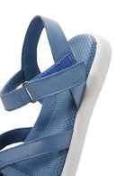 Kadın Mavi Deri Comfort Sandalet | Derimod