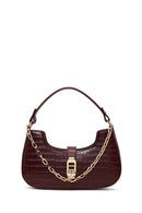 Woman Bardo Long Strap Crocodile-Embossed Shoulder Bag | Derimod