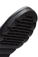 Women's Black Leather Wedge Heel Comfort Shoes | Derimod