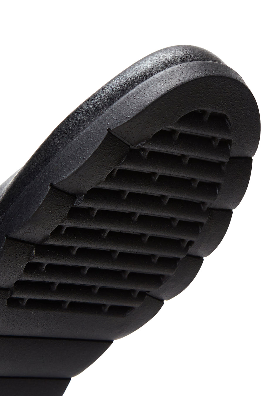 Women's Black Leather Wedge Heel Comfort Shoes