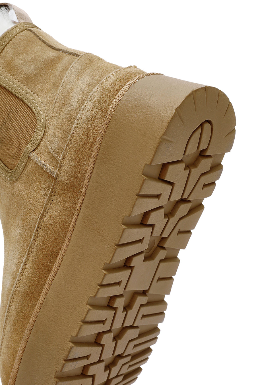Woman Brown Thick-Soled Teddy Suede Leather Boat