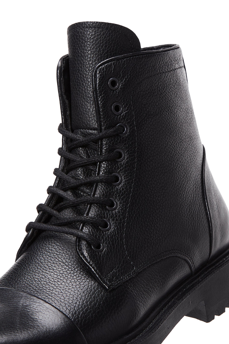 Men's Black Leather Zippered Casual Boots